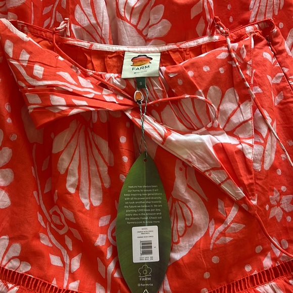 NWT**Farm Rio Jungle Orange Floral Maxi - Picture 6 of 8
